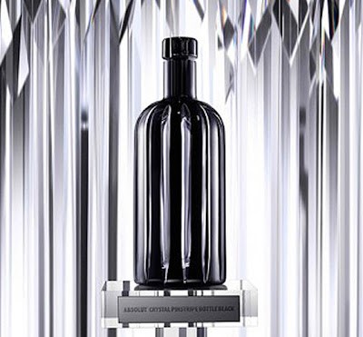 Absolut Crystal Pinstripe Black Bottle